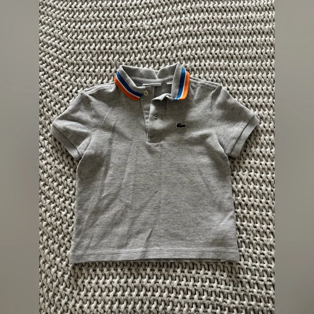 Lacoste / Janie and jack Kids Polo Shirt Trio - Navy, Gray, Light Green - Picture 2 of 7